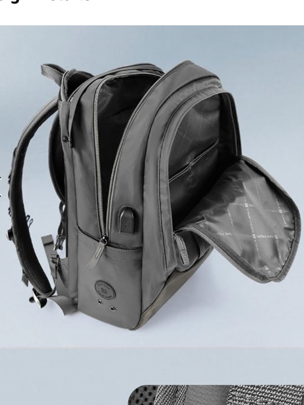 NWT travel inspira USB Charging Backpack - Picture 3 of 12